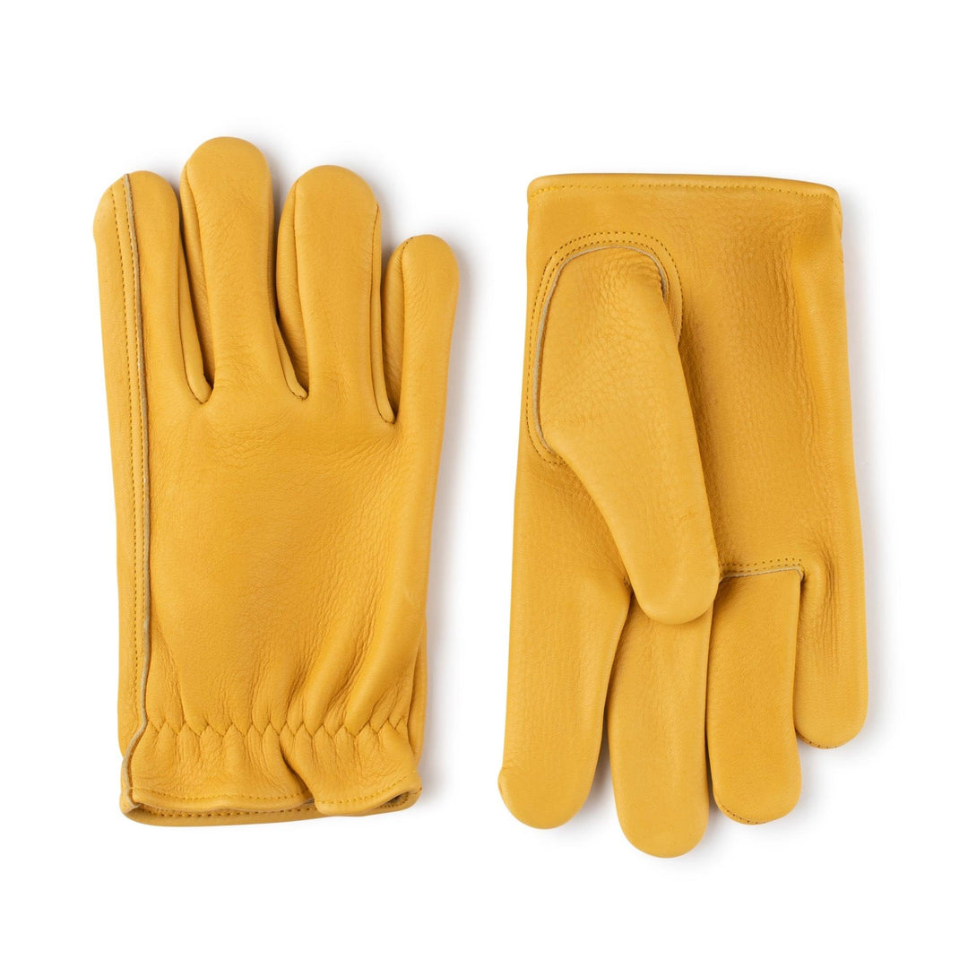 Legendary Mens Gold Deerskin Leather Short Wrist Motorcycle Gloves - Legendary USA