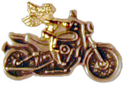 Motorcycle Angel Lapel Pin
