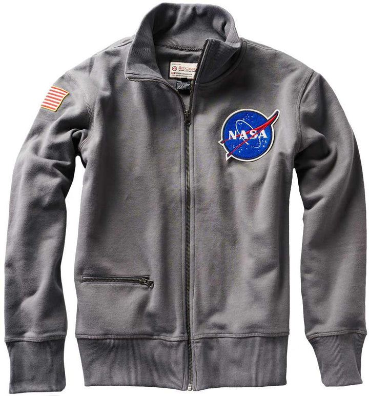 NASA Rocket Scientist Grey Zip Fleece Jacket - Legendary USA