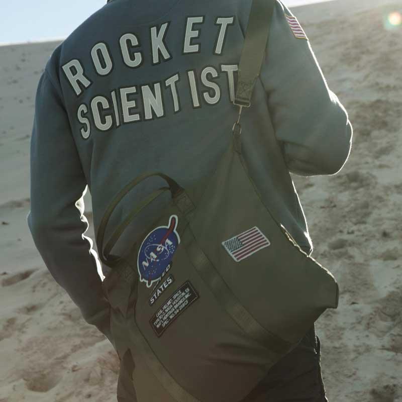 NASA Rocket Scientist Grey Zip Fleece Jacket - Legendary USA