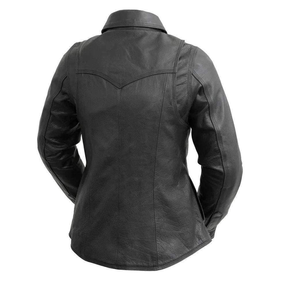 Onyx Women's Leather Motorcycle Shirt - Legendary USA