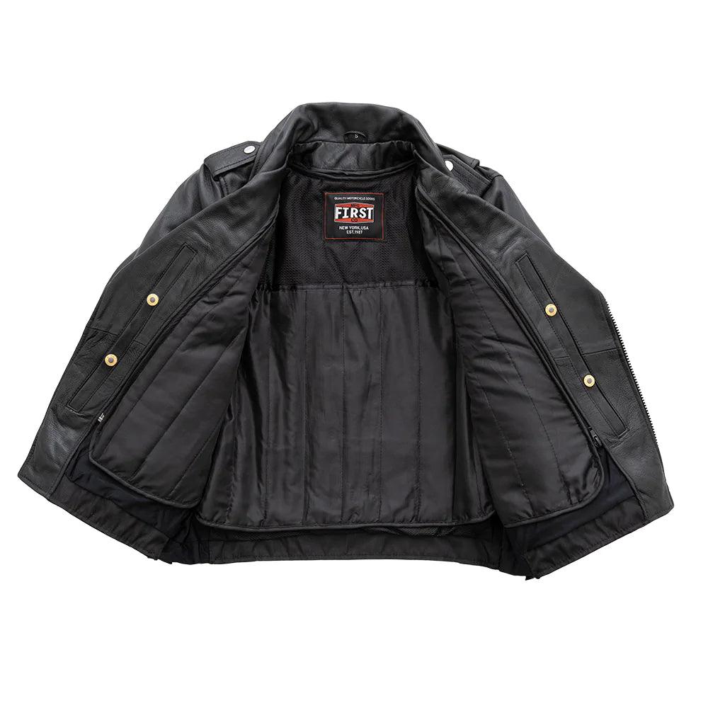 Popstar Women's Motorcycle Leather Jacket by First MFG. - Legendary USA