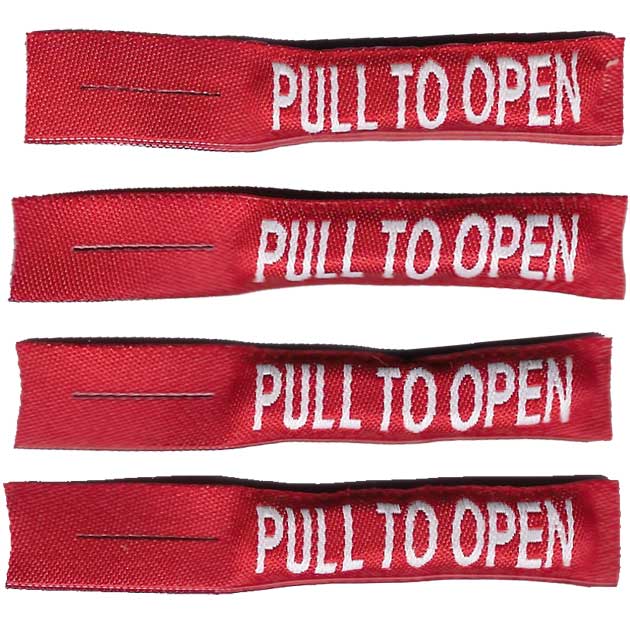 Pull To Open Red Zipper Pulls - 4 Pack