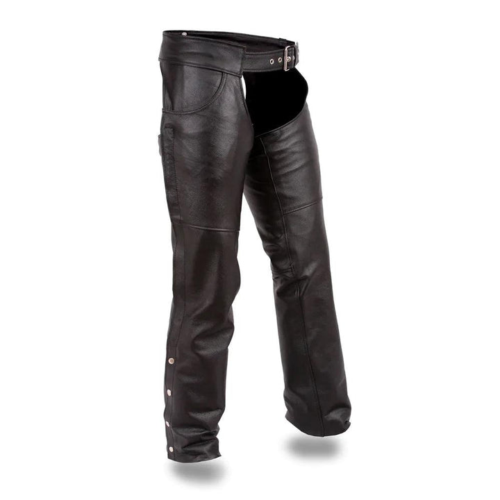 Rally Unisex Motorcycle Leather Chaps - Legendary USA