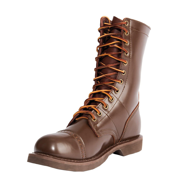 Rothco Brown Leather Jump Boot - 10 Inches - Legendary USA