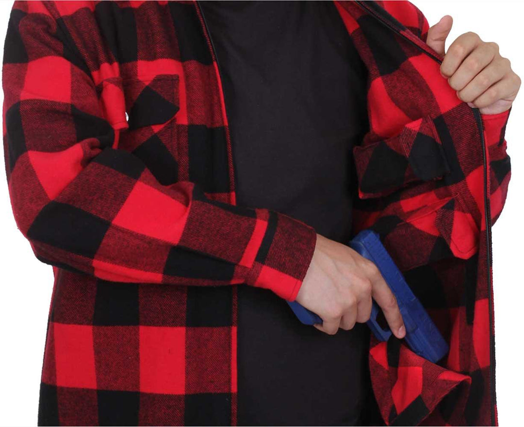 Rothco Mens Concealed Carry Flannel Shirt - Legendary USA