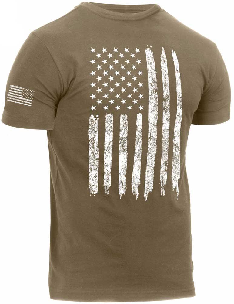 Rothco Mens Distressed US Flag Athletic Fit T-Shirt - Legendary USA