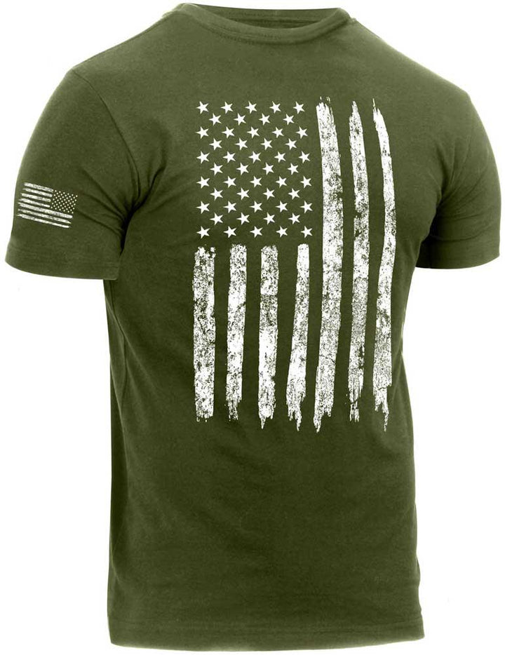 Rothco Mens Distressed US Flag Athletic Fit T-Shirt - Legendary USA