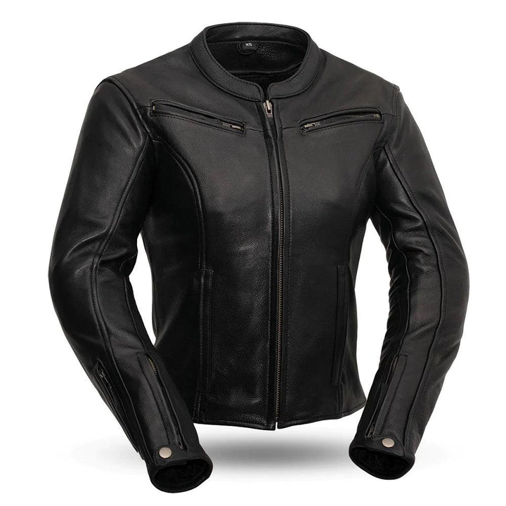 Speed Queen Women's Motorcycle Leather Jacket by First MFG - Legendary USA