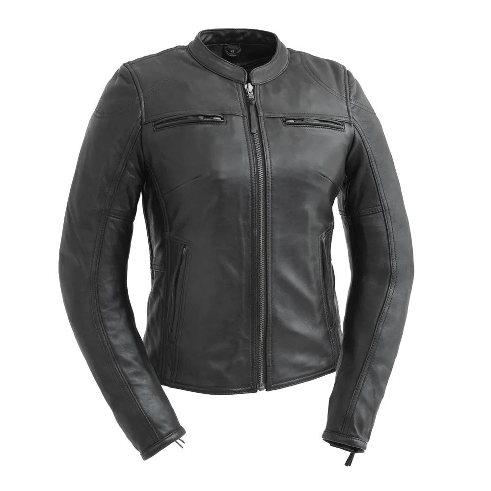 Supastar Women's Motorcycle Leather Jacket by First MFG - Legendary USA