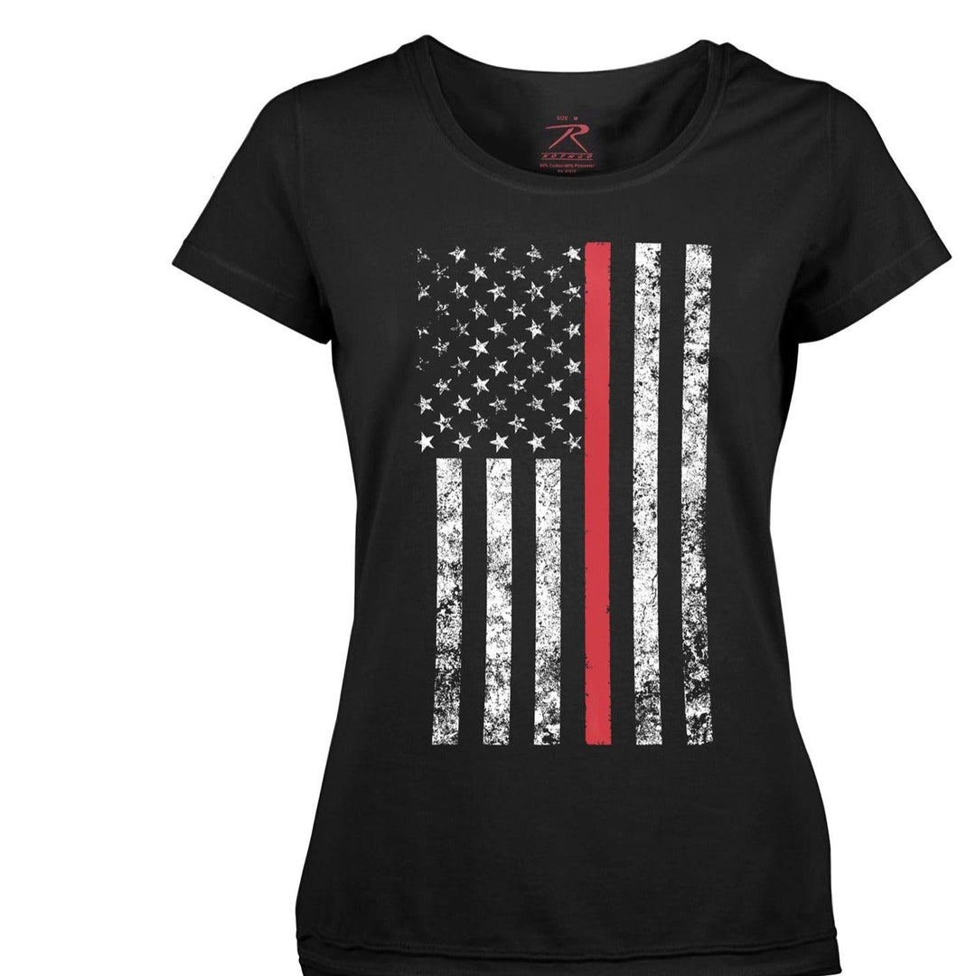 Womens Thin Red Line Longer T-Shirt - Legendary USA
